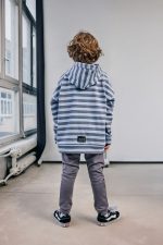 Bluza z kapturem MASHMNIE Niebieska w paski - obrazek 4