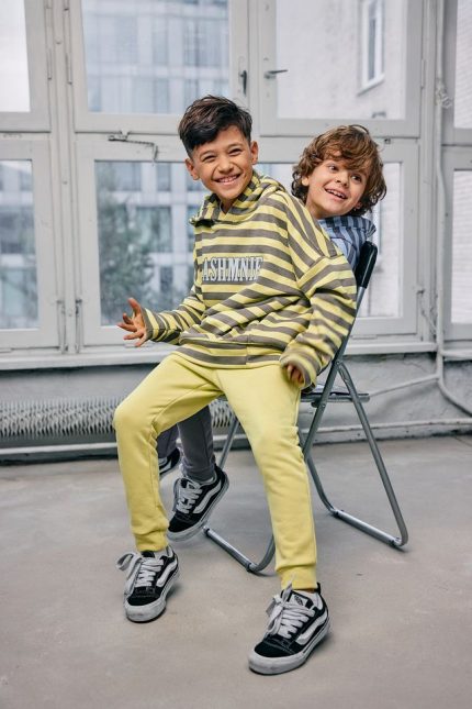 Bluza z kapturem MASHMNIE Żółta w paski