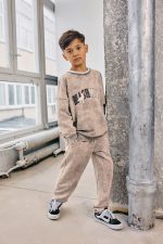 Komplet dresowy MASHMNIE BLUZA I SPODNIE Farbowane szaro-beżowe
