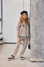 Komplet dresowy MASHMNIE BLUZA I SPODNIE Farbowane szaro-beżowe