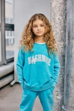 Komplet dresowy MASHMNIE BLUZA I SPODNIE Farbowane turkusowe