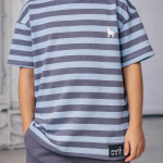 T-SHIRT MASHMNIE Niebieski  W PASKI