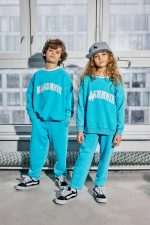 Komplet dresowy MASHMNIE BLUZA I SPODNIE Farbowane Turkusowy - obrazek 3