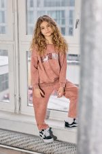 Komplet dresowy MASHMNIE BLUZA I SPODNIE Farbowane RUDE