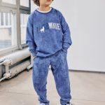 Komplet dresowy MASHMNIE BLUZA I SPODNIE Farbowane Niebieski