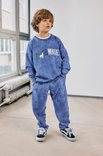 Komplet dresowy MASHMNIE BLUZA I SPODNIE Farbowane Niebieski