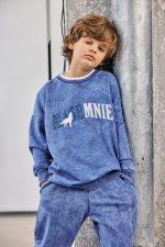 Komplet dresowy MASHMNIE BLUZA I SPODNIE Farbowane Niebieski - obrazek 4