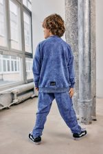 Komplet dresowy MASHMNIE BLUZA I SPODNIE Farbowane Niebieski - obrazek 2