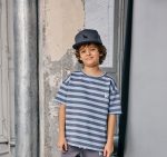 T-SHIRT MASHMNIE Niebieski  W PASKI - obrazek 3