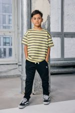 T-SHIRT MASHMNIE ŻÓŁTY W PASKI - obrazek 2