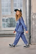 Komplet dresowy MASHMNIE BLUZA I SPODNIE Farbowane niebieski - obrazek 2