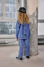 Komplet dresowy MASHMNIE BLUZA I SPODNIE Farbowane niebieski - obrazek 4