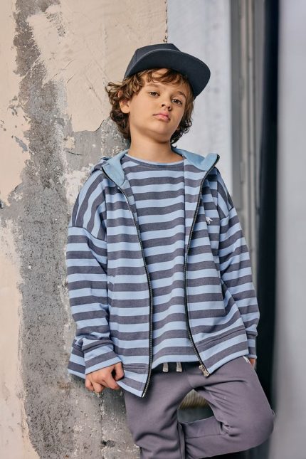 BLUZA mashmnie ROZPINANA niebieska