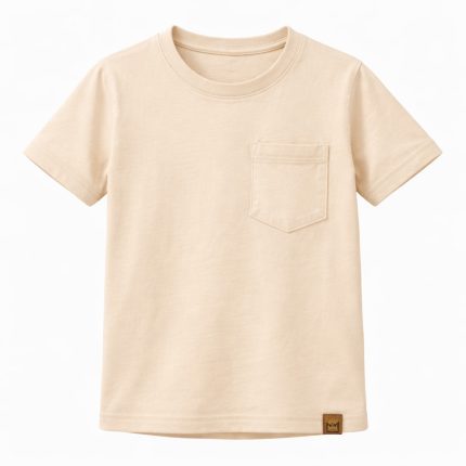 T-shirt z kieszonką BEŻOWA- MIMI