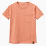 T-shirt z kieszonką BRZOSKWIONIOWY- MIMI