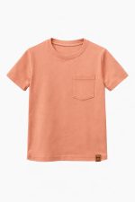 T-shirt z kieszonką BRZOSKWIONIOWY- MIMI