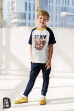 T-shirt bawełniany -STAY FRESH Granatowy - obrazek 2
