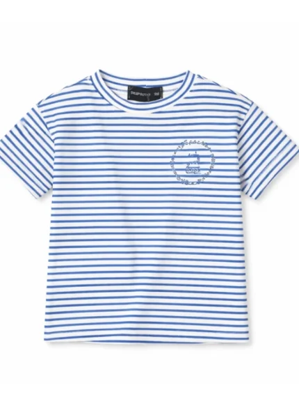 T-shirt bawełniany - Niebieski pasiak