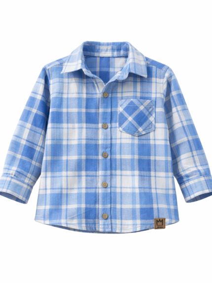 Koszula w kratę Błękitną- MIMI