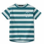 T-shirt bawełniany - Lazurowy pasiak