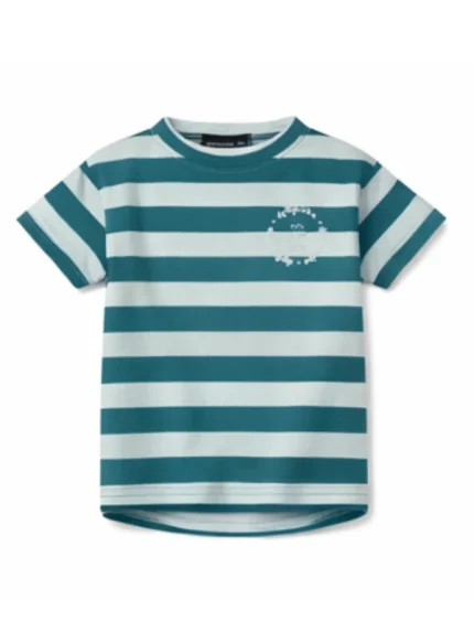 T-shirt bawełniany - Lazurowy pasiak