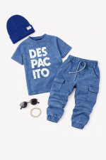 T-shirt dekatyzowany - Niebieski - obrazek 3