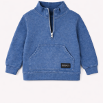 Bluza dekatyzowana- Niebieska
