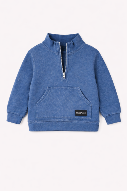 Bluza dekatyzowana- Niebieska