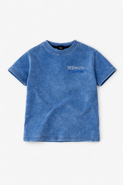 T-shirt dekatyzowany -  Niebieski