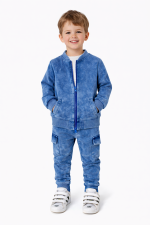 Bluza dekatyzowana- Bomberka niebieska - obrazek 3