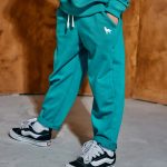 SPODNIE DRESOWE Luźniejsze MASHMNIE - Morskie