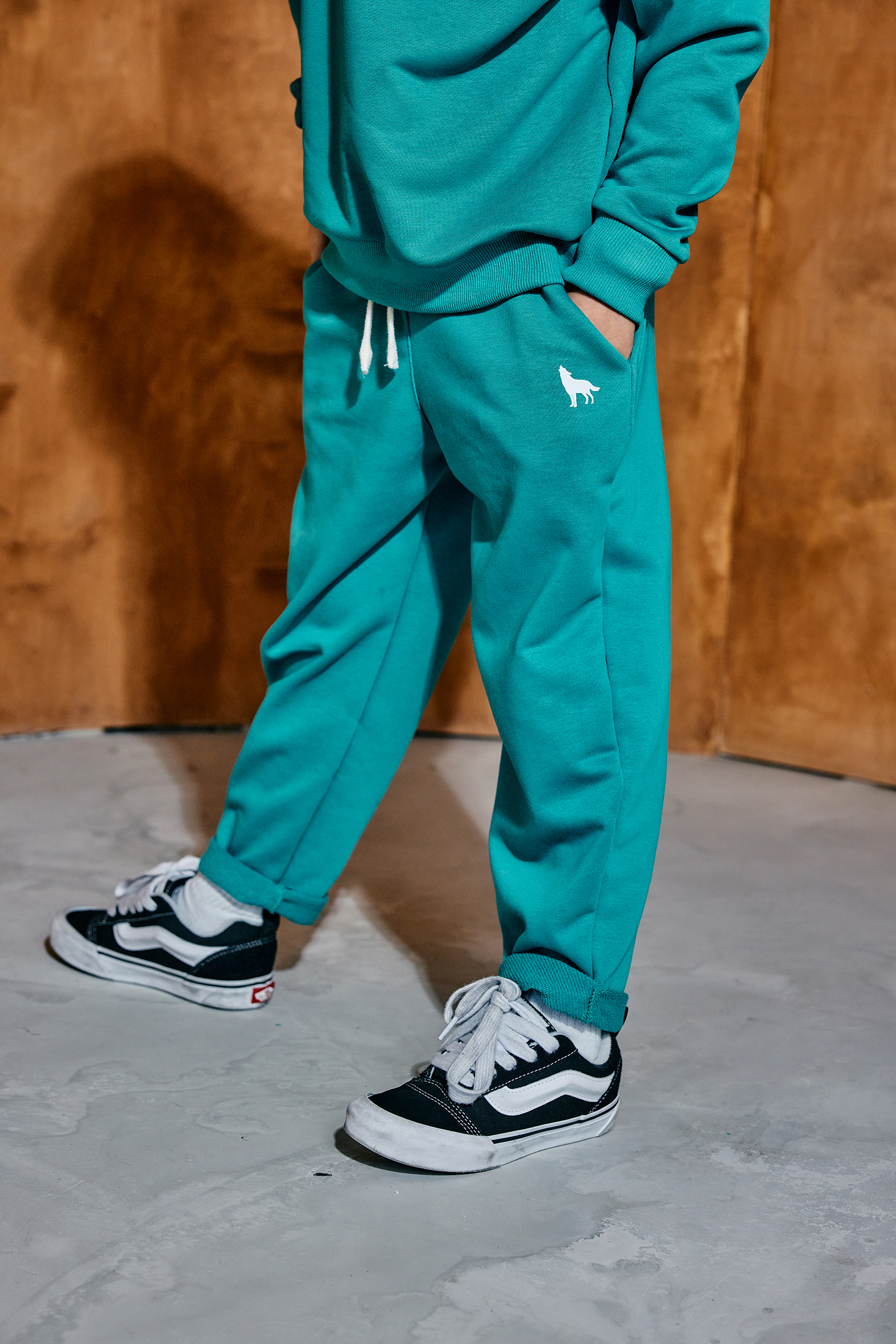 SHADOW WOLF MASHMNIE (34) SPODNIE DRESOWE Luźniejsze MASHMNIE - Morskie - obrazek 1