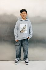 Bluza z kapturem Szara MASHMNIE - obrazek 5