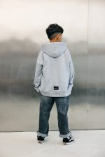 Bluza z kapturem Szara MASHMNIE - obrazek 4