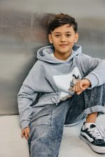 Bluza z kapturem Szara MASHMNIE - obrazek 3