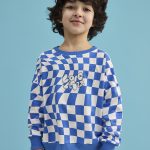 BLUZA szachownica NIEBIESKA