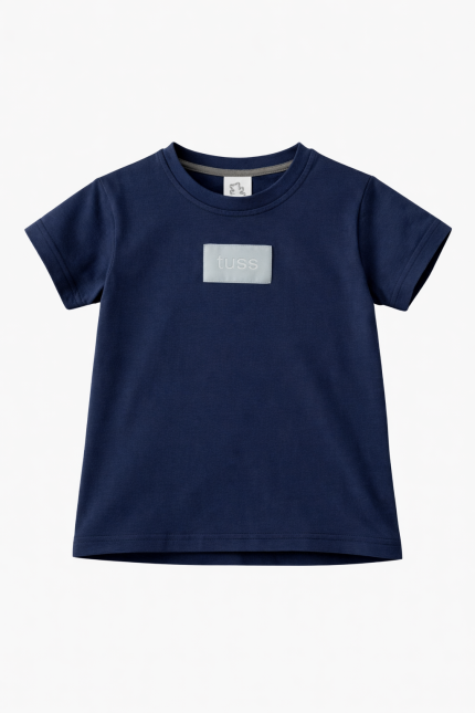 T-shirt bawełniany -Granatowy