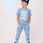 Spodnie dekatyzowane -Błękitne CARGO
