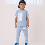 T-shirt dekatyzowany - BŁĘKITNY