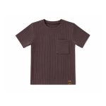 T-shirt wafelkowy - czekoladowy