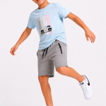 T-shirt JEEP  - Błękitny