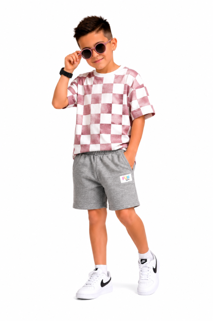 FUNKIDS -Spodenki chłopięce - szare